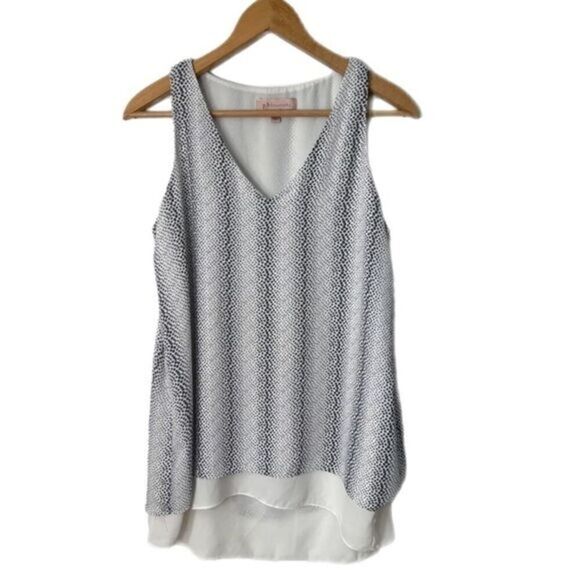 Philosophy V-Neck High-Lo Hem Dot Print Tank Top - Picture 1 of 6